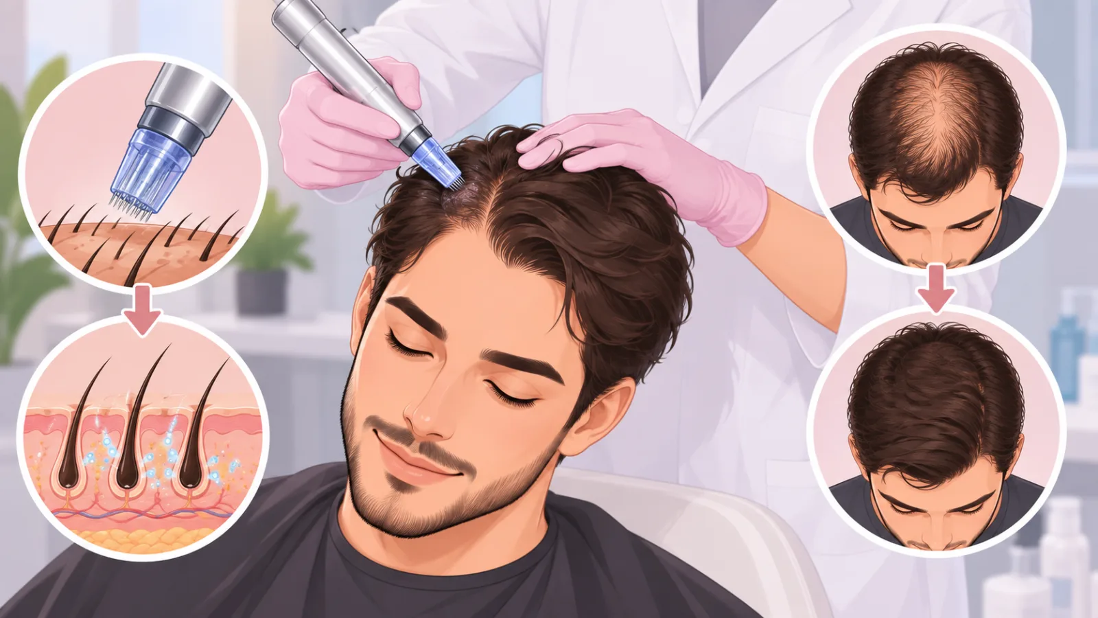 الميكرونيدلينج (الديرمابن) للشعر: الفوائد والنتائج